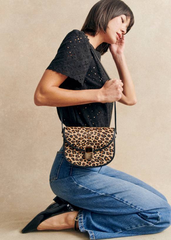 新品正規品  Claude Bag Sézane - leather Bovine - Leopard - バッグ