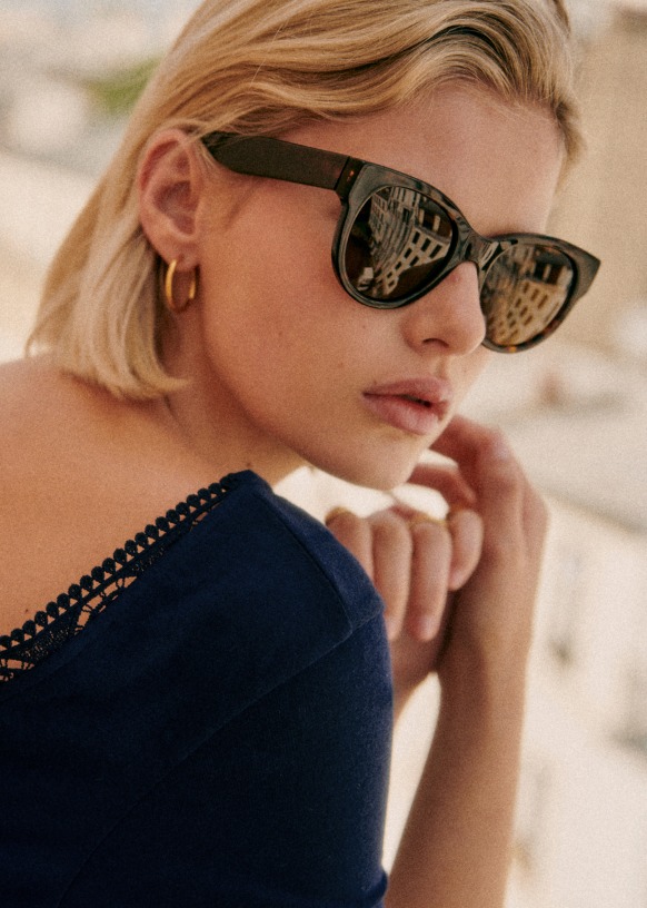 Blonde lunette de soleil shop