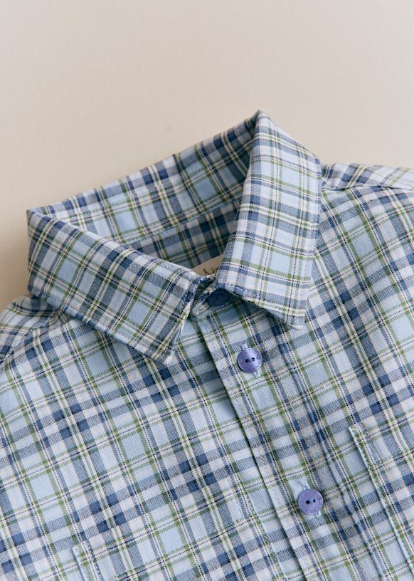 Chemise Jacadi Garçon Taille 6 - Carreaux Rouge/vert - 100% Coton - Occasion TB état