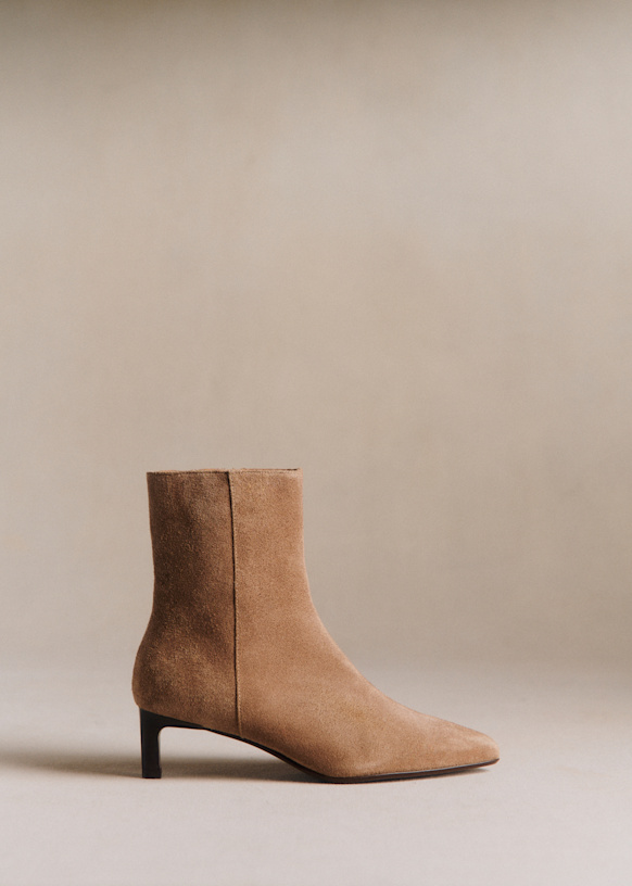 Garance ミッドカットブーツ - ストリングパテント - 牛革 - Sézane