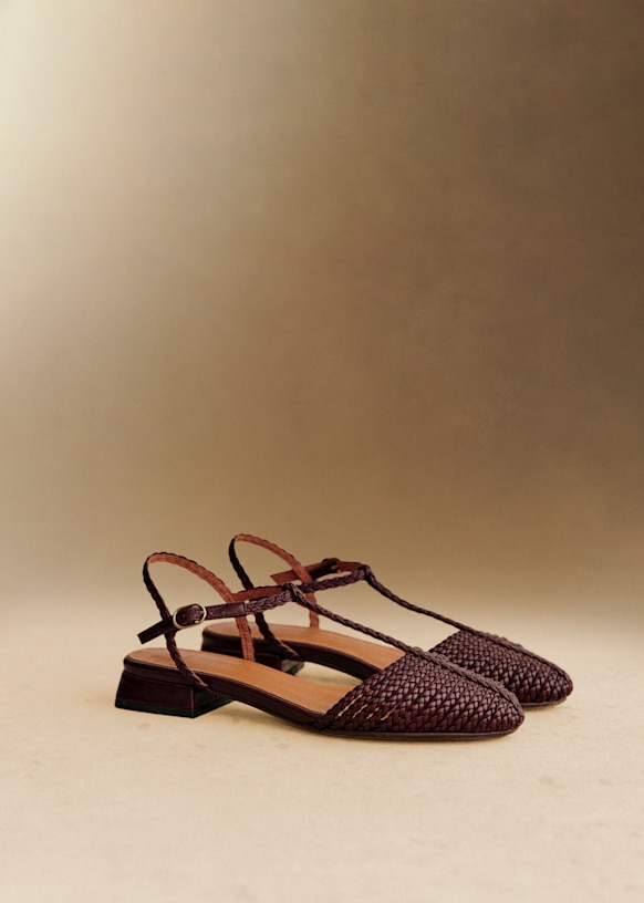 Aurore Low Sandals - Smooth Chocolate - Bovine leather - Sézane