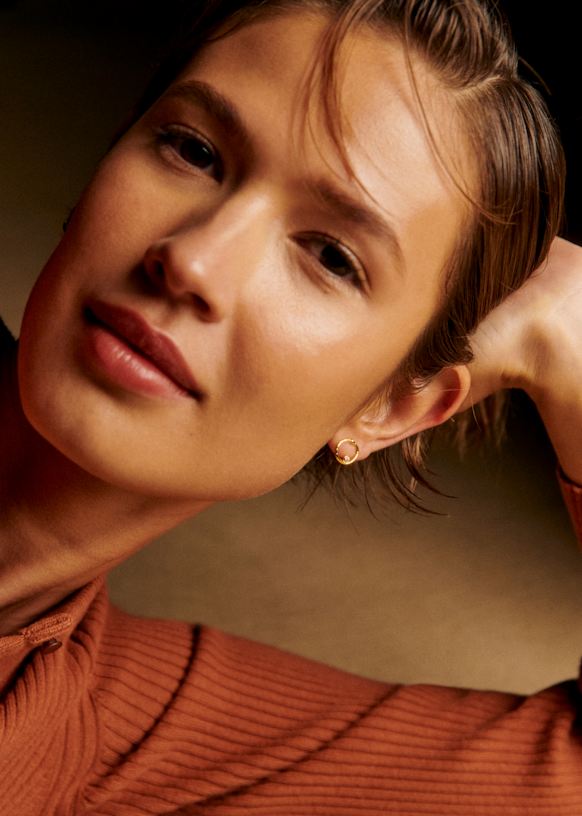 Laurette Earrings - Gold - Majority recycled brass - Sézane