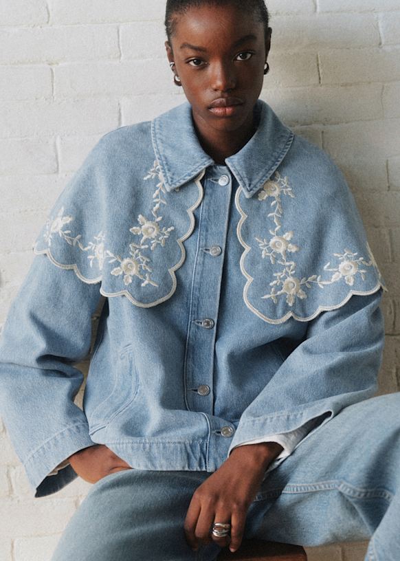 JOSEPHY ジャケット - Sézane x SEA NY - デニムブルー地にクリーム色