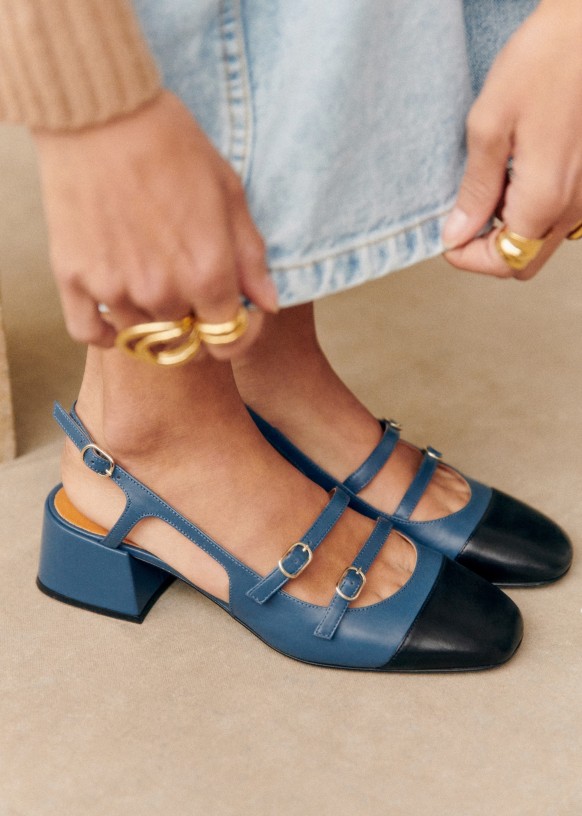 Paula Babies White lacquer Patent goatskin leather Sezane