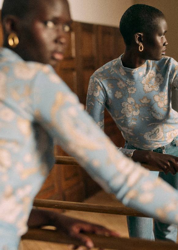 Felix Jumper Rama All Over print Organic cotton organic textile Sezane
