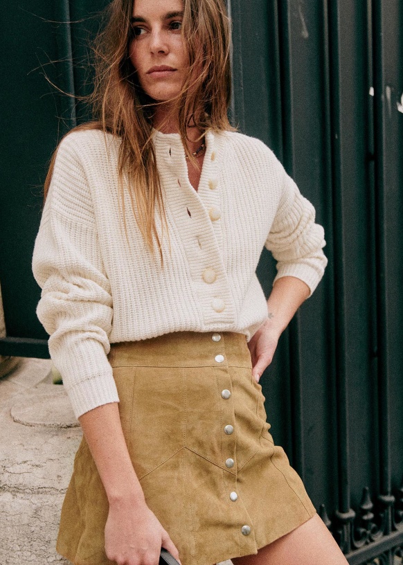 Jupe en cuir sezane clearance