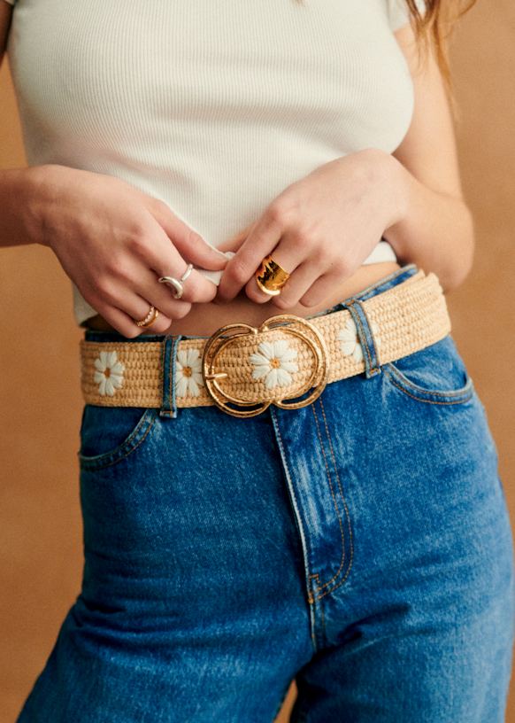 Selena Belt - Natural Raffia - Raffia - Sézane