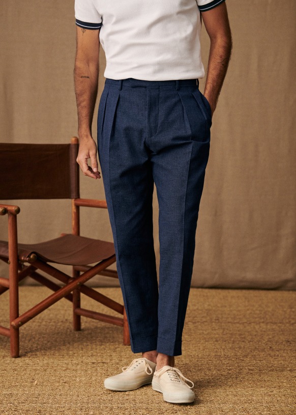 The Wide Leg Trousers - Light Blue - Organic cotton - organic textile -  Sézane