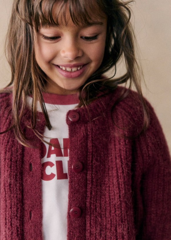 Gilet Emile Bordeaux Alpaga Sezane