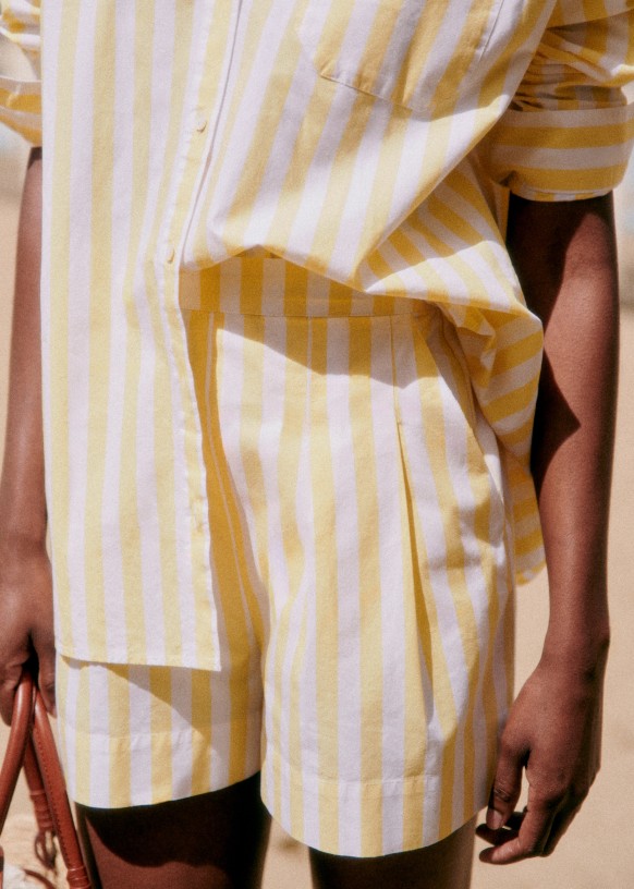 Nicolo Shorts - Blue stripes - Organic Cotton - Sézane