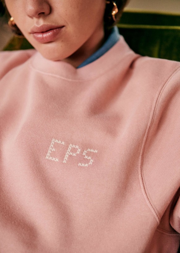 Calvin Sweatshirt Blush Viscose Sezane