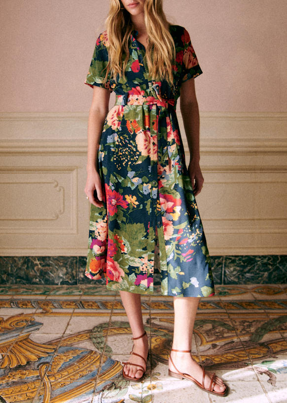 Adèle Dress - Trianon Print - Viscose - Sézane