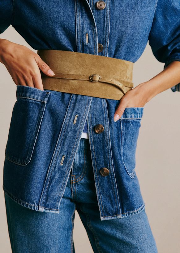 Julia Belt - Taupe - Bovine leather - Sézane