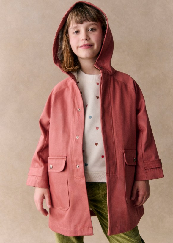 Auguste Parka - Rosewood - Organic cotton - organic textile - Sézane