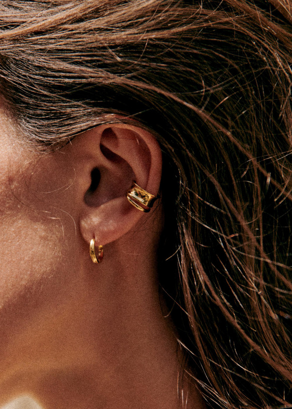 Billie Earrings Gold Brass S zane