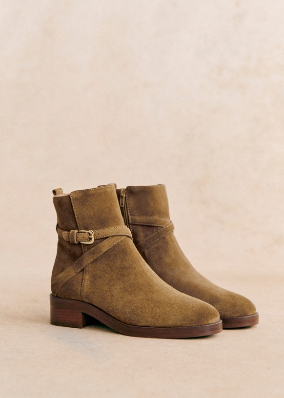 Botines Bajos Eloane Topo Piel bovina Sezane