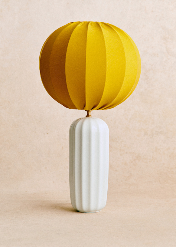 Large ochre lamp shade sale