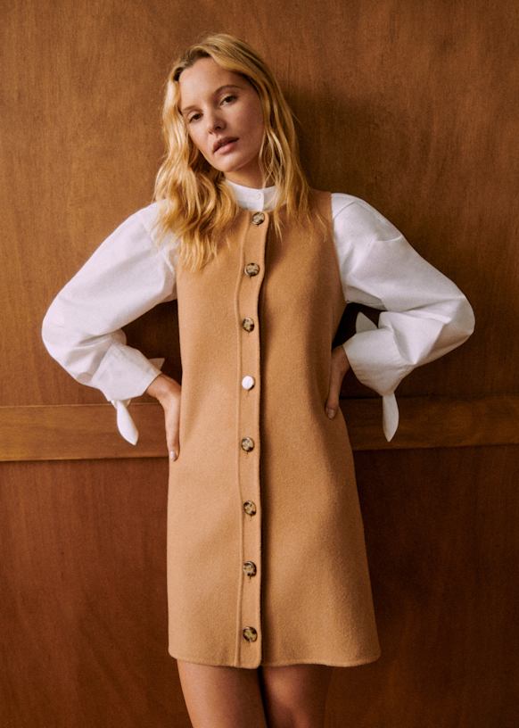 Noemie Dress Camel Wool Sezane