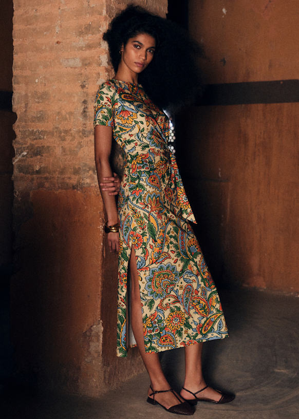 Pippa Dress - Rosewood - Organic cotton - textile made from