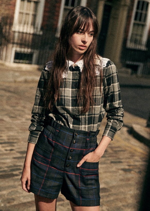 Ellis Shorts - Swedish checks - Wool - Sézane