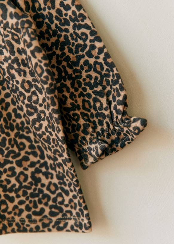 Abito HUSH Lara Midi In Jersey Di Cotone Misto – Fantasia Leopardata Verde