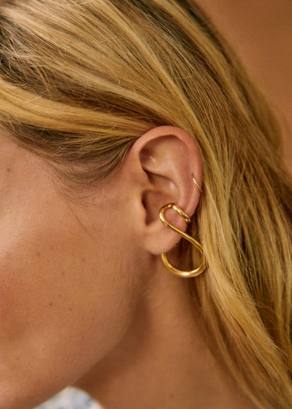 Telma Earrings Gold Majority recycled brass Sezane