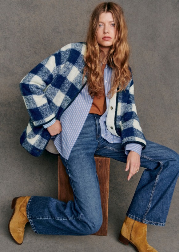 Veste a carreaux laine 2025
