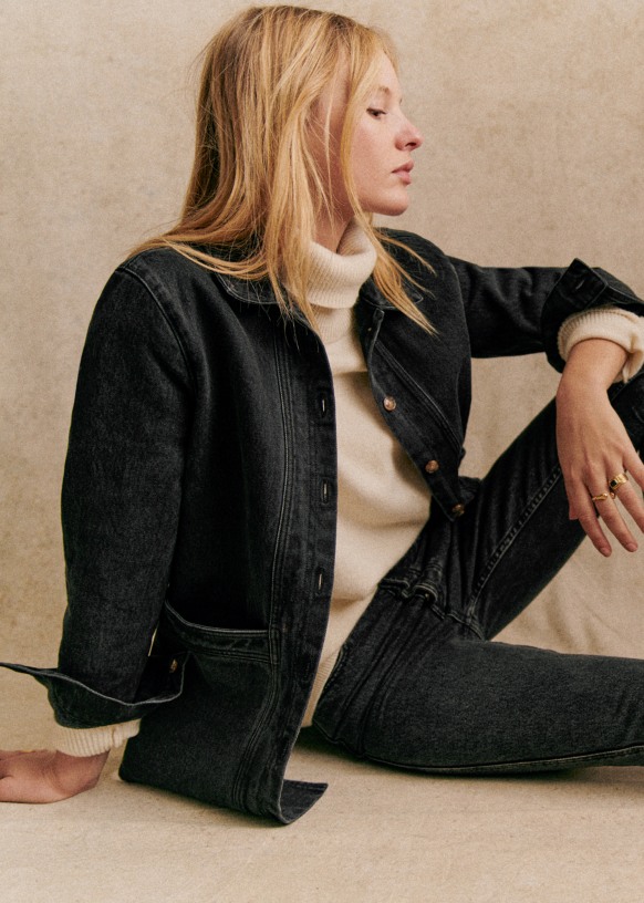Sezane veste cuir hotsell