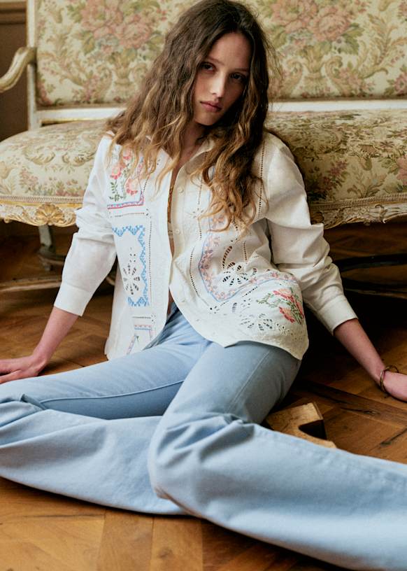 Maxy Shirt - Pink - Organic Cotton - Sézane