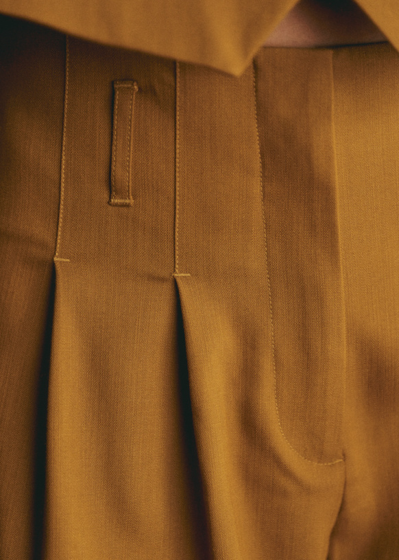 MYLAN Pant - Mustard - Viscose ECOVERO™ LENZING™ - Sézane