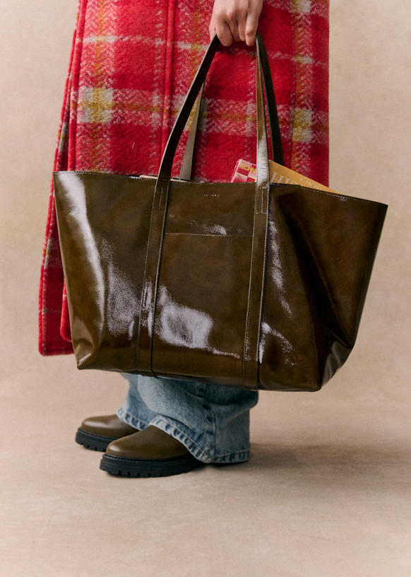 Gabin Bag - Textured Black - Bovine leather - Sézane