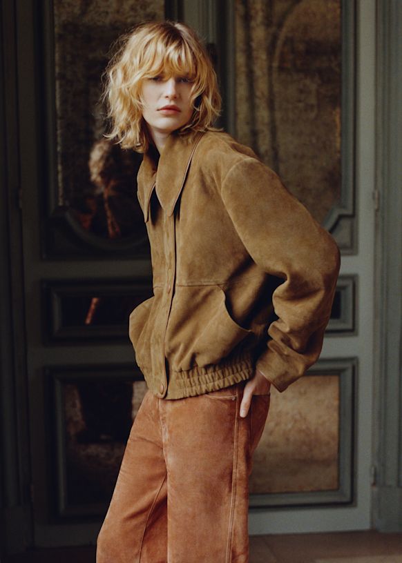 Théodore Jacket - Bronze - Goat leather - Sézane