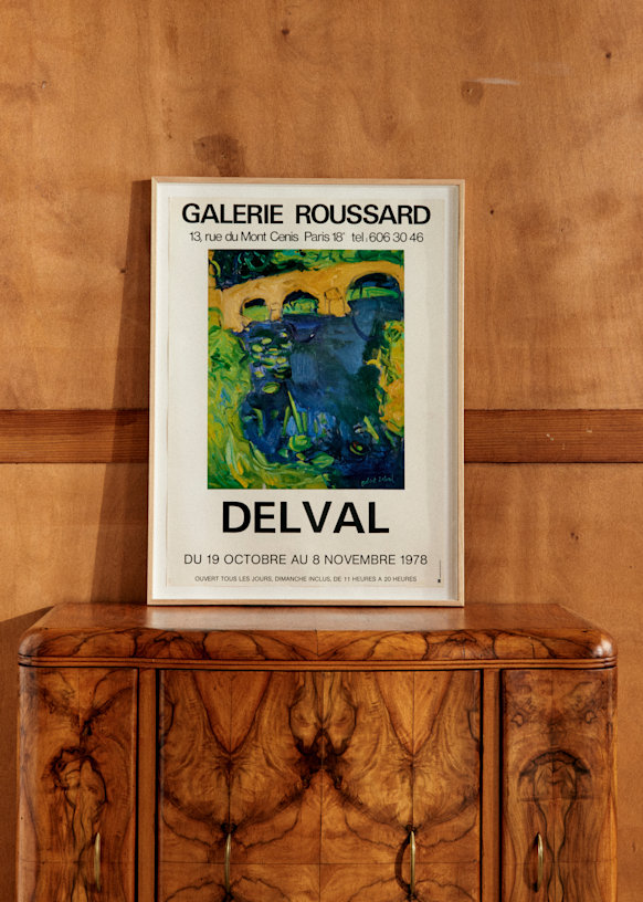 Affiche Galerie Roussard, Delval, 1978