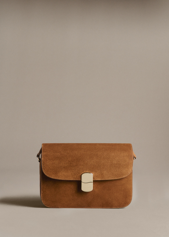 Milo Classic Bag - Chocolate Crocodile Print - Crocodile-embossed