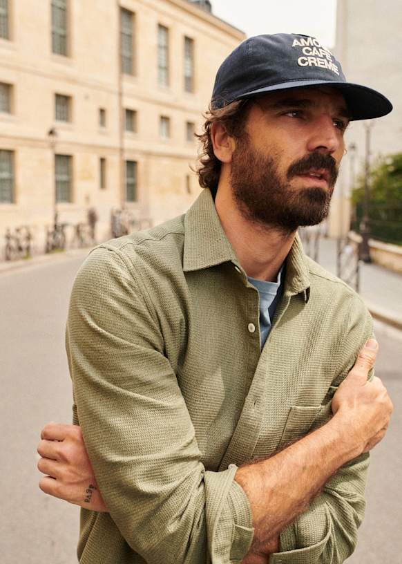 トップス charbon PIGMENT DYE WAFFLE NO-SLEEVE Pigment Dyed Pocket Tee in Black – Blue Owl Workshop