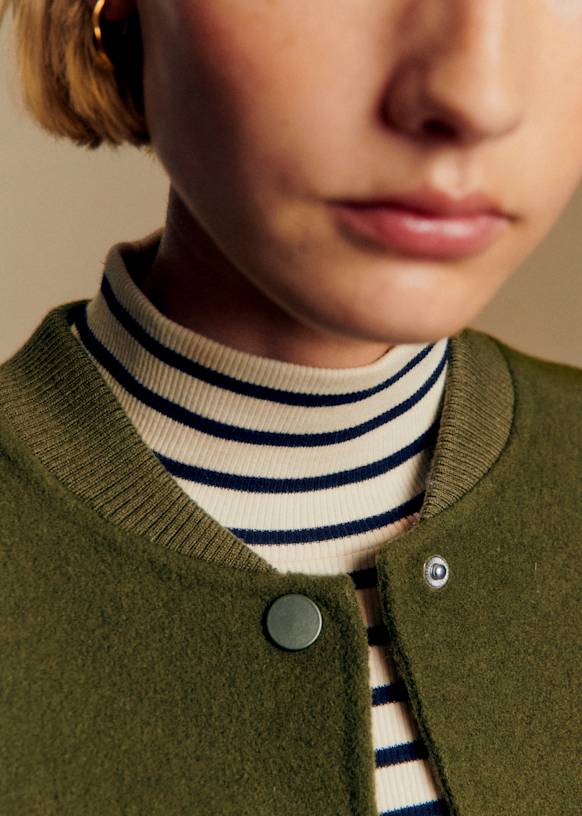 Suzy ジャケット - ネイビー - ウール - Sézane