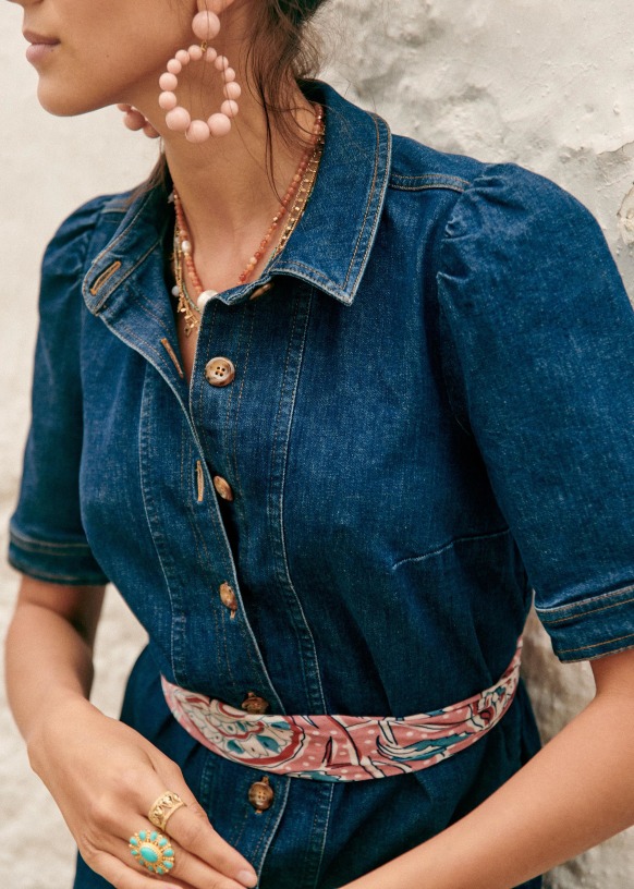 Sezane denim dress clearance