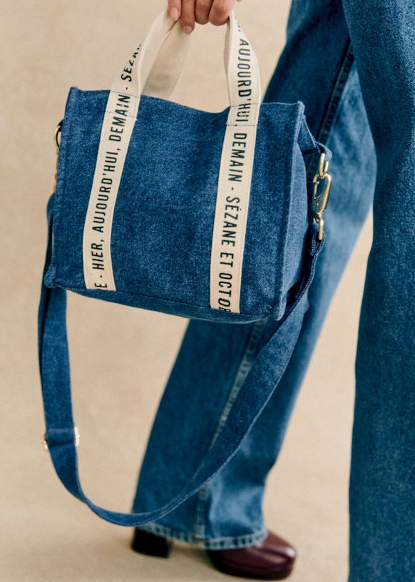 Mini shopping bag. - Denim - Sézane