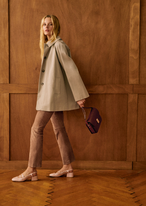 SEZANE CARTERジャケット Carter Jacket - Light Beige - Organic Cotton - Sézane