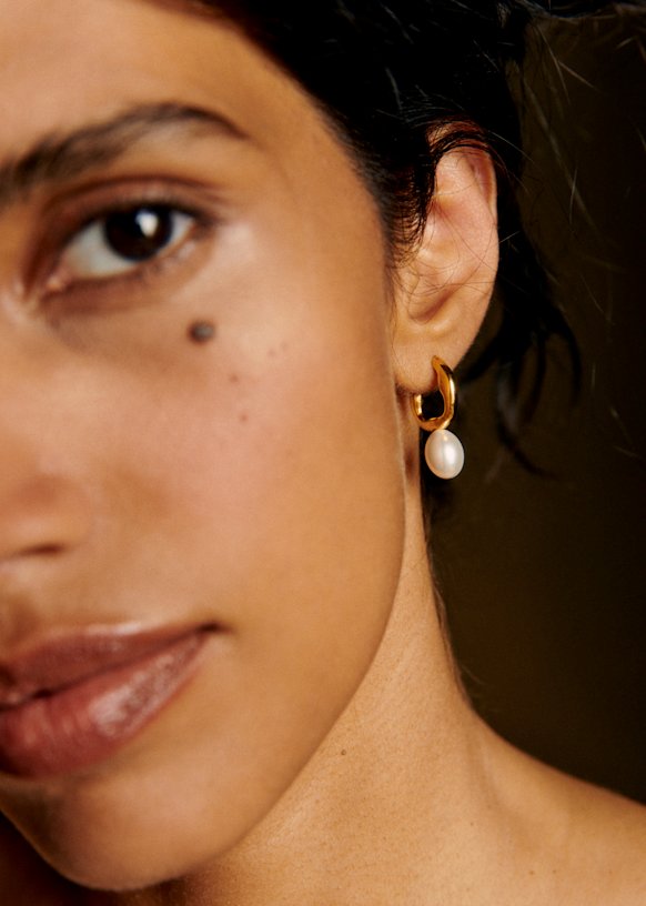Sézane ピアス Flora Hoops - Green - Resin - Sézane