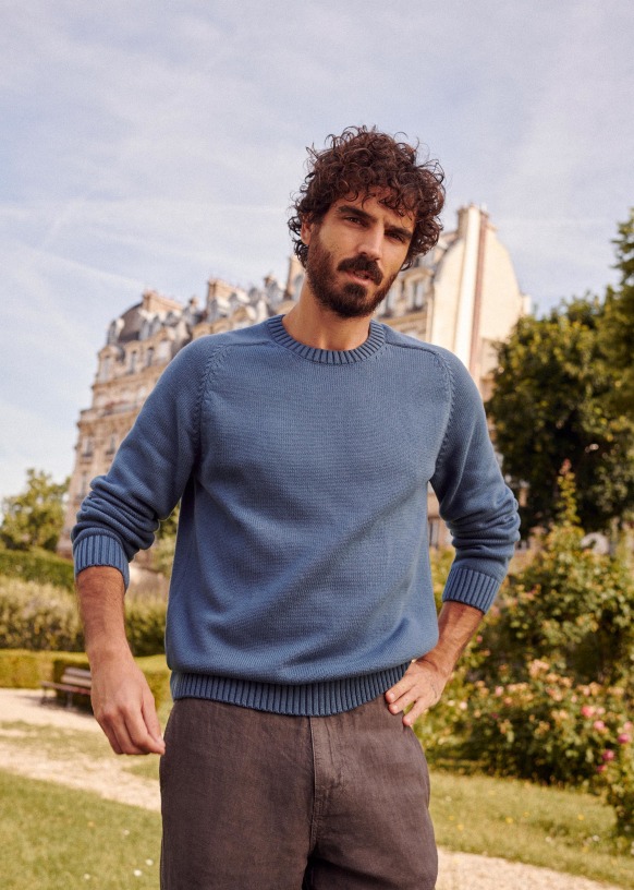 Stans Sweater - Slate Blue - Organic Cotton - Octobre Éditions