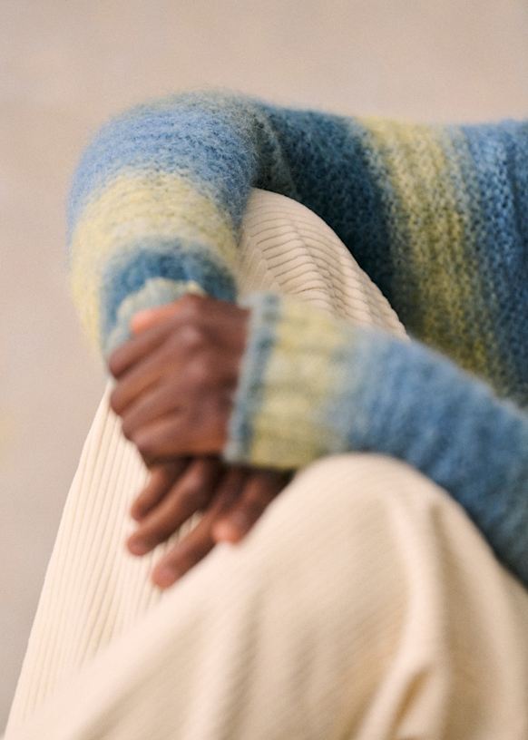 Laurel Sweater - Blue / Yellow gradient colour - Alpaca - Sézane