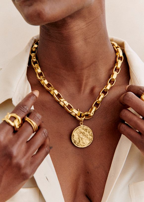 関税送料無【sezane】Joseph ネックレス 真鍮製ゴールド Joseph Necklace - Gold - Majority recycled brass - Sézane