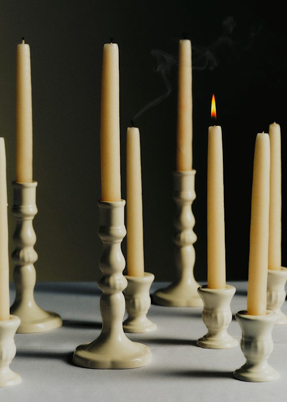 Piano Candle Holder Set - Large Model - Ecru - Ceramic - Sézane