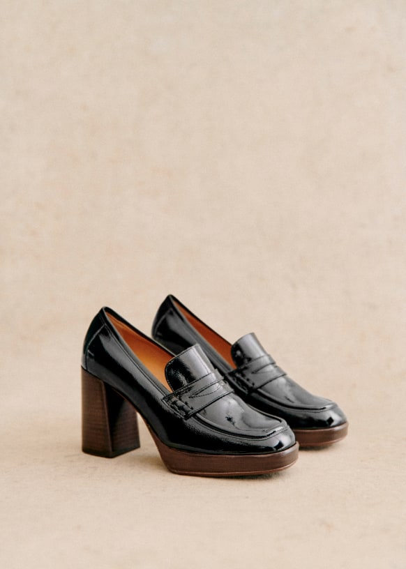 Patent-leather loafers