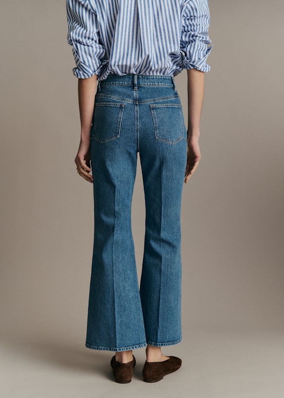 Le Flare - Green Gingham - Viscose ECOVERO™ LENZING™ - Sézane
