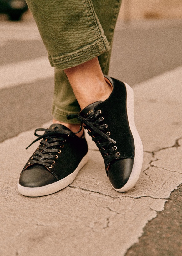 Jack Sneakers - Black bi-material - Pina - Sézane