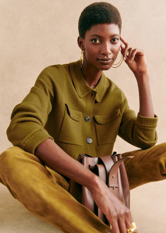 Betty カーディガン - ローズウッド - メリノウール - Sézane