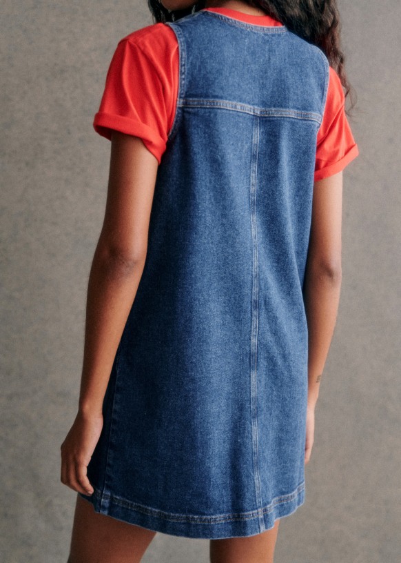 Leonie Dress - Denim Blue - Organic cotton - organic textile - Szane