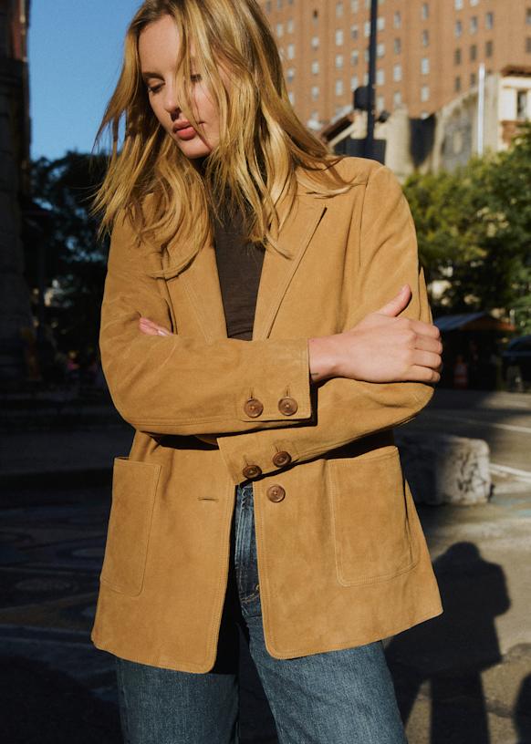 Alphee Jacket - Honey - Goat leather - Sézane